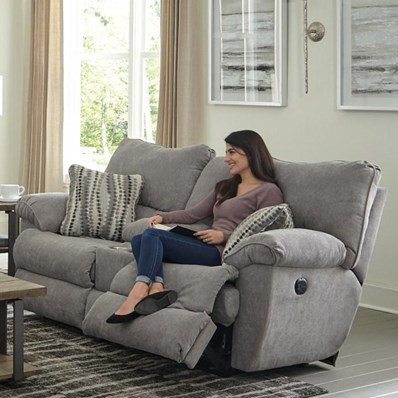 Catnapper Sadler 62419 Power Reclining Loveseat - Mica