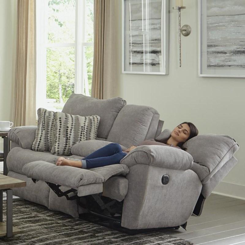 Large Picture of Catnapper Sadler 62419 Power Reclining Loveseat - Mica