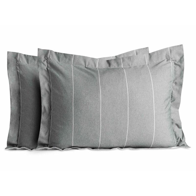 Large Picture of Malouf Chambray Comforter Set - Flint (Oversized Queen)