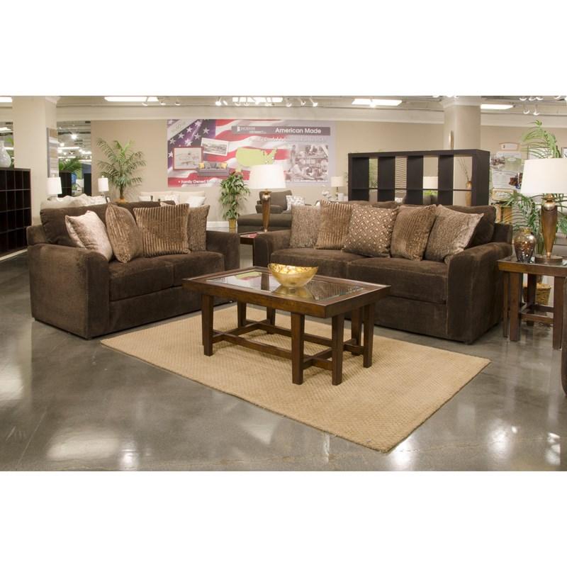 Large Picture of Jackson Furniture Midwood 3291-02 Loveseat - Chocolate