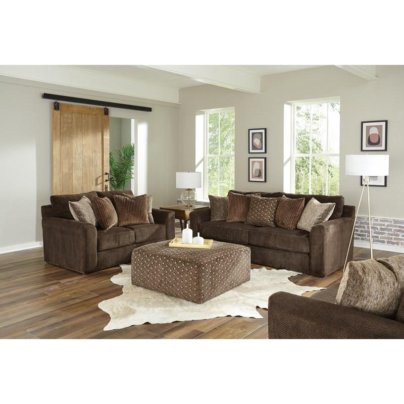 Large Picture of Jackson Furniture Midwood 3291-02 Loveseat - Chocolate