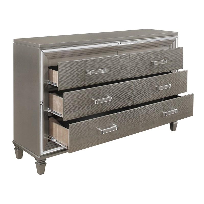 Large Picture of Homelegance Tamsin 1616-5 Dresser, Two Hidden Jewelry Boxes