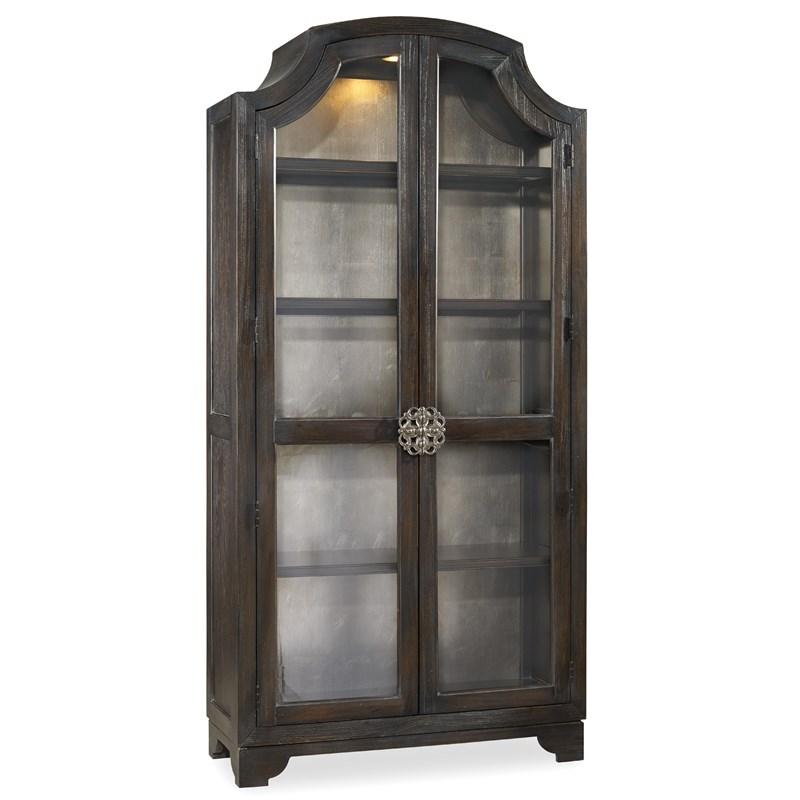 Hooker Furniture 3031-50001 Sanctuary Glass Bunching Curio-Ebony Antiqued Oak