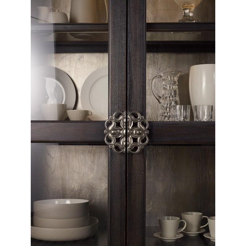 Large Picture of Hooker Furniture 3031-50001 Sanctuary Glass Bunching Curio-Ebony Antiqued Oak