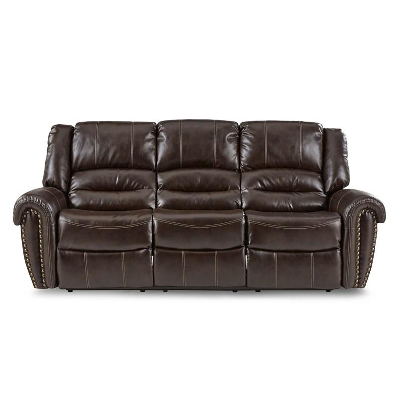Homelegance Center Hills 9668BRW-3 Double Reclining Sofa - Dark Brown