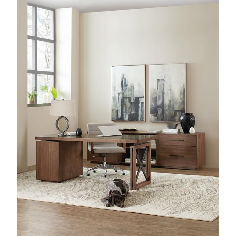 Large Picture of Hooker Furniture 1650-10245-MWD Elon Bunching Short Bookcase
