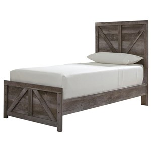 Signature Design by Ashley Wynnlow B440B16 Twin Crossbuck Panel Bed (Kids Beds - Bed)