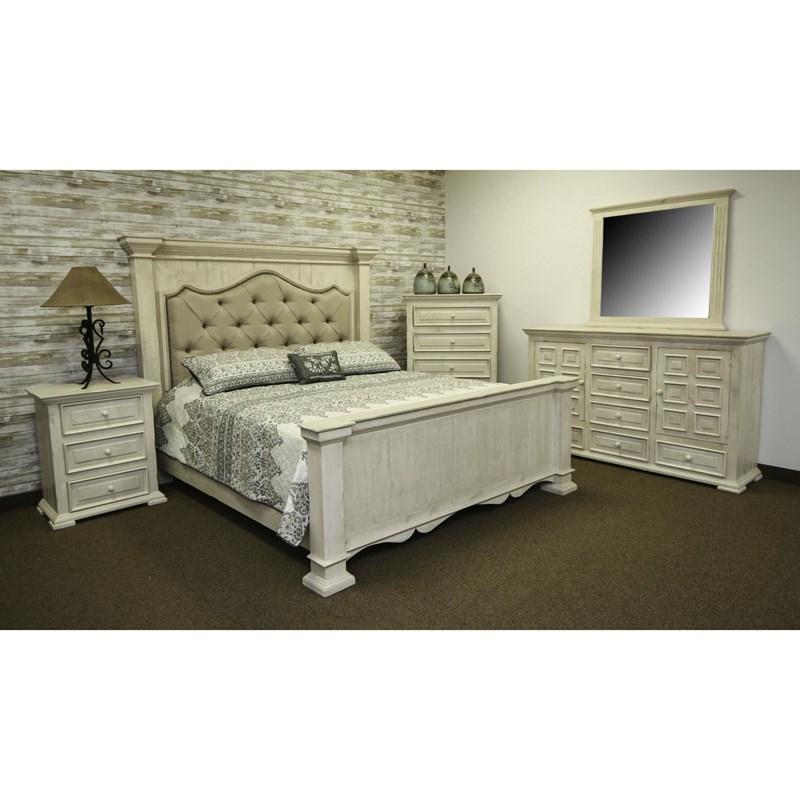 Terra Queen Panel Bed (VMABEL-COL012 TERRA WHITE) image 2