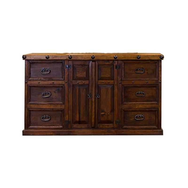 Don Carlos 6-Drawer Dresser (VMANTI-L-COM-069 NOGAL/WALNUT) image 1