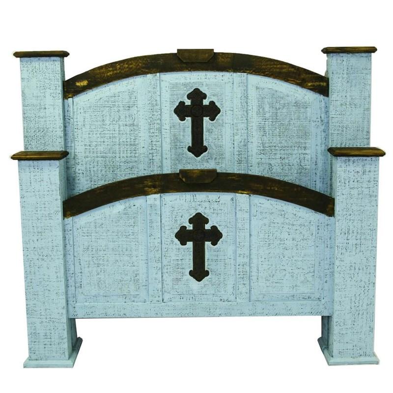 Turquoise Queen Mansion Bed (VSERU-PTC-CAMA40E TURQ) image 1