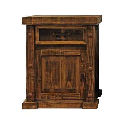 Rough Pine 1-Drawer Nightstand (VSERU-RL-BUR75L) image 1