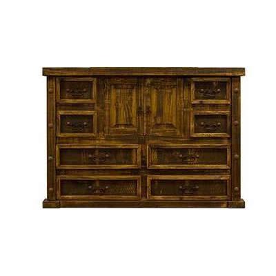 Commode Rough Pine à 8 tiroirs (VSERU-RL-COM76) image 1