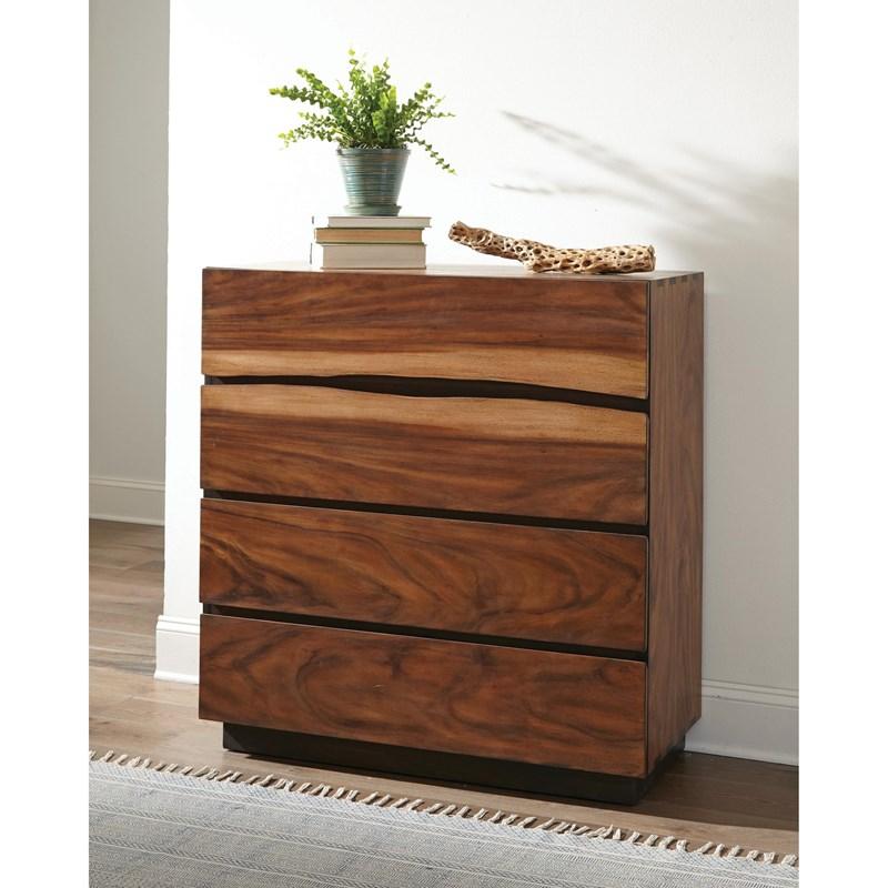 Large Picture of Coaster Furniture Winslow 223255 4-Drawer Bedroom Chest - Smokey Walnut