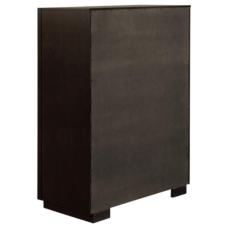 Large Picture of Coaster Furniture Durango 223265 5-Drawer Bedroom Chest - Smoked Peppercorn