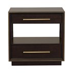 Coaster Furniture Durango 223262 2-Drawer Nightstand - Smoked Peppercorn