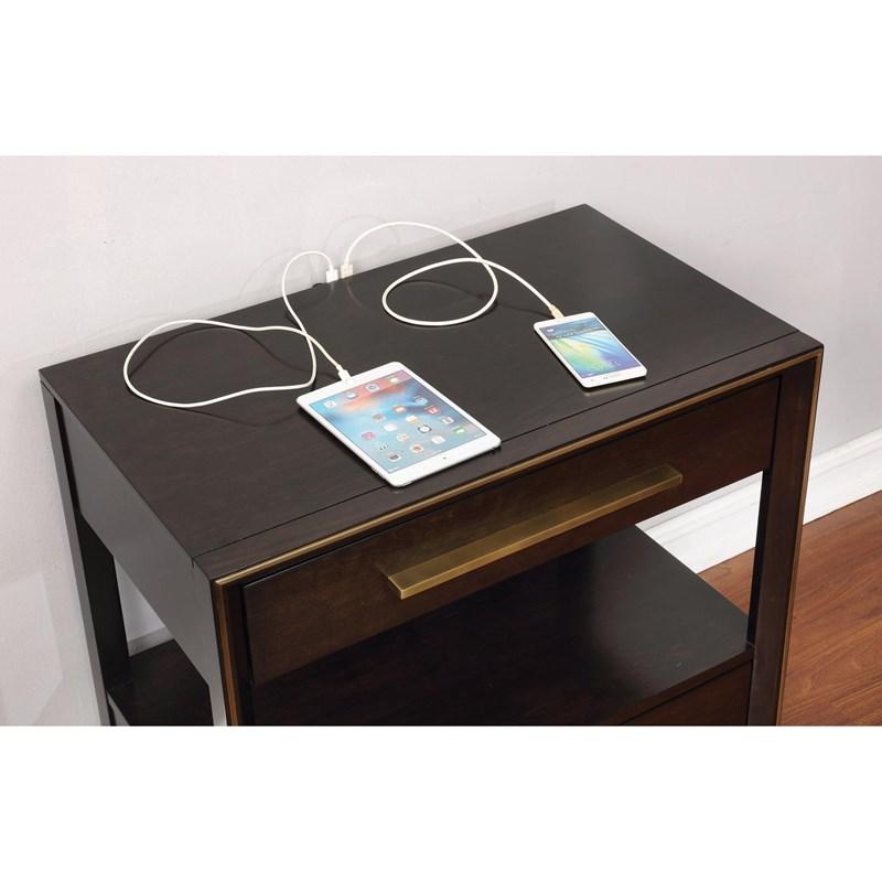 Large Picture of Coaster Furniture Durango 223262 2-Drawer Nightstand - Smoked Peppercorn