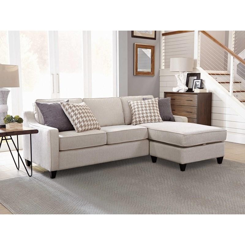 Large Picture of Coaster Furniture Mcloughlin 501840 Upholstered Sloped Arm Sectional Sofa - Platinum