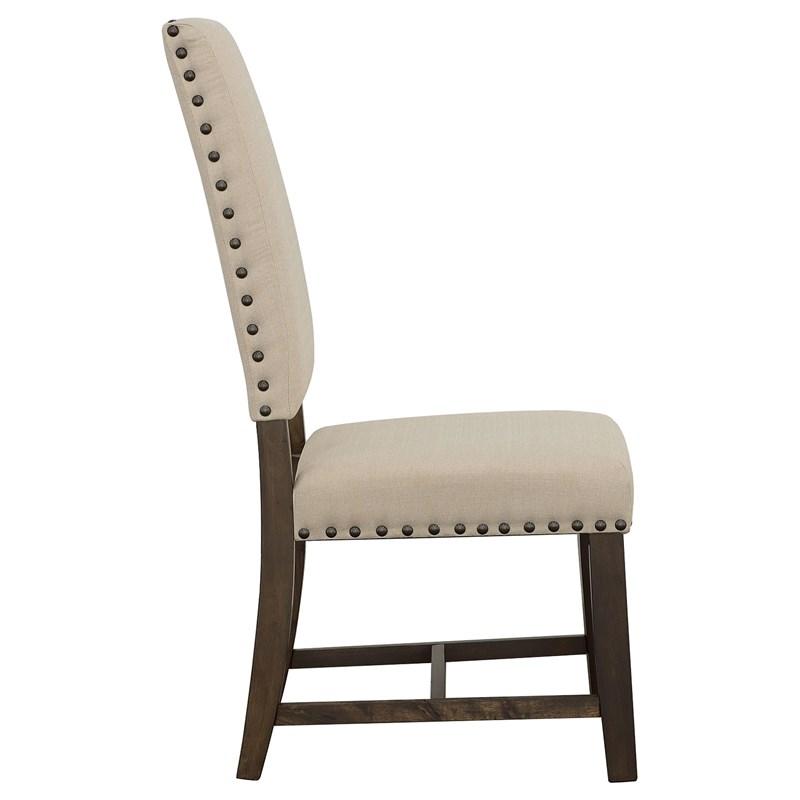 Large Picture of Coaster Furniture Twain 109143 Upholstered Dining Side Chair - Beige