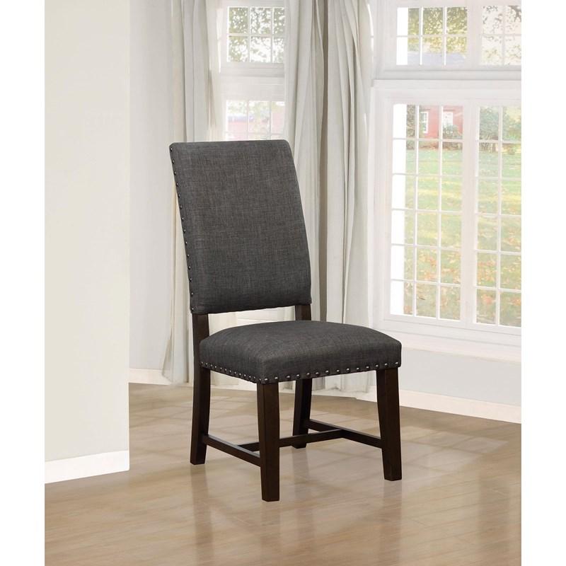 Large Picture of Coaster Furniture Twain 109142 Upholstered Dining Side Chair - Warm Grey