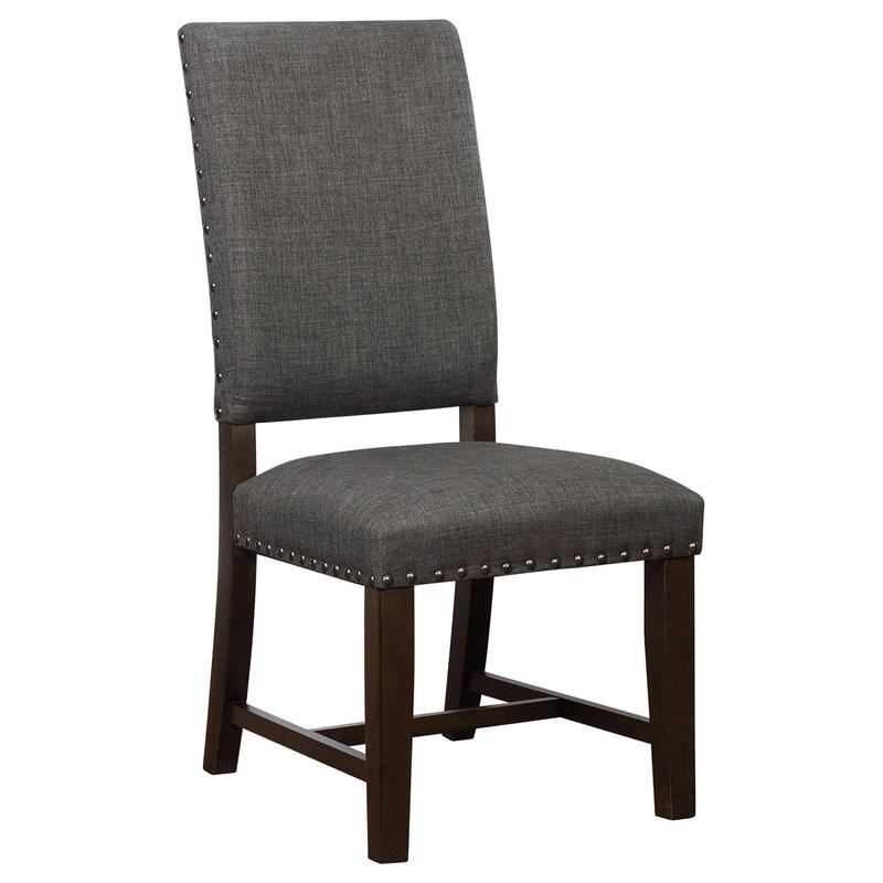 Large Picture of Coaster Furniture Twain 109142 Upholstered Dining Side Chair - Warm Grey