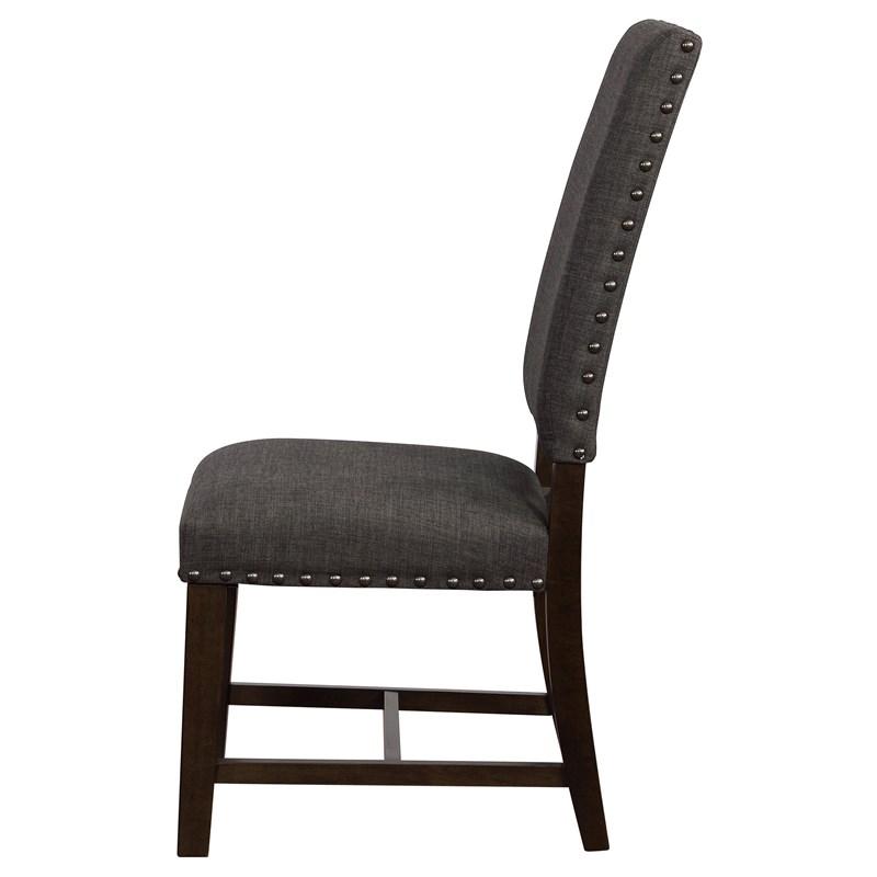 Large Picture of Coaster Furniture Twain 109142 Upholstered Dining Side Chair - Warm Grey