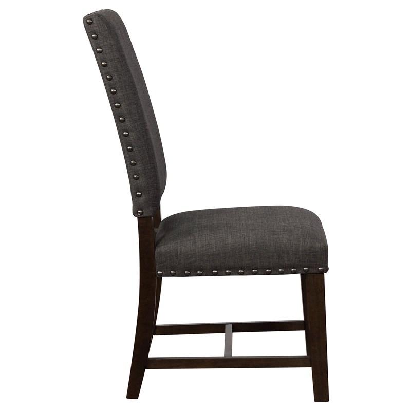 Large Picture of Coaster Furniture Twain 109142 Upholstered Dining Side Chair - Warm Grey