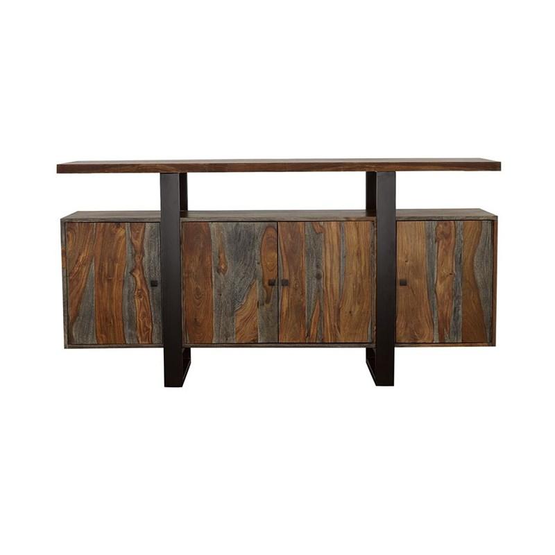 Large Picture of Coaster Furniture Ditman 110185 4-door Solid Wood Sideboard Buffet - Grey Sheesham