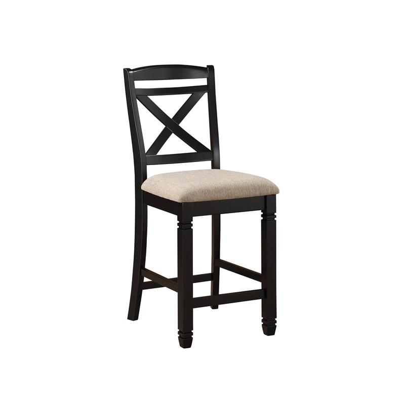 Large Picture of Homelegance Baywater 5705BK-24 Counter Height Chair