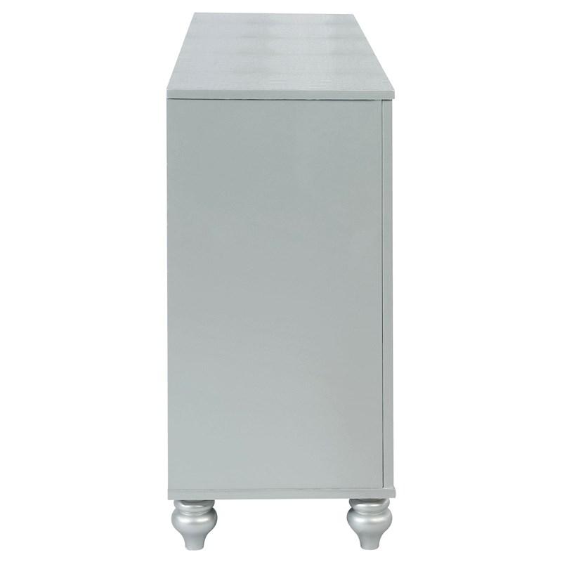 Large Picture of Coaster Furniture Gunnison 223213 6-Drawer Dresser - Silver Metallic