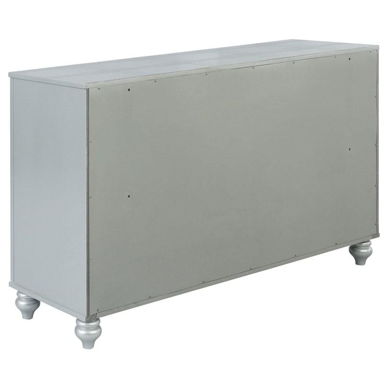 Large Picture of Coaster Furniture Gunnison 223213 6-Drawer Dresser - Silver Metallic
