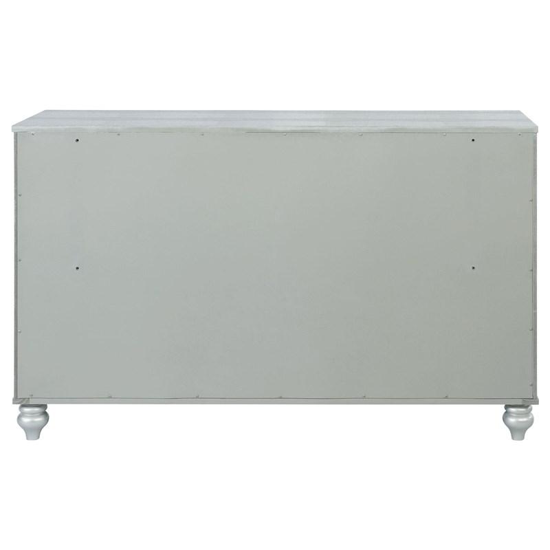 Large Picture of Coaster Furniture Gunnison 223213 6-Drawer Dresser - Silver Metallic
