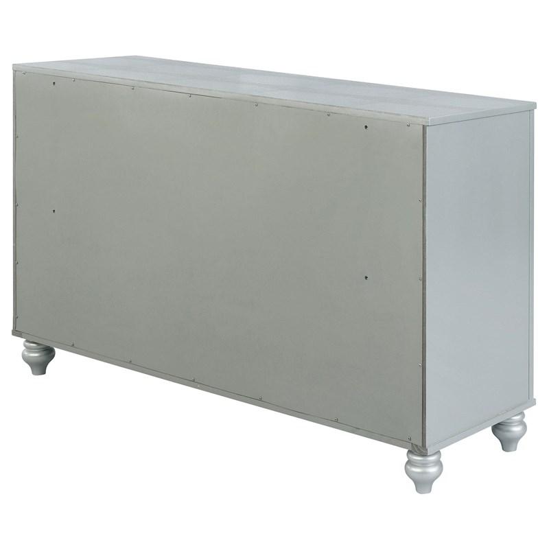 Large Picture of Coaster Furniture Gunnison 223213 6-Drawer Dresser - Silver Metallic