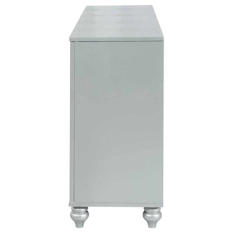 Large Picture of Coaster Furniture Gunnison 223213 6-Drawer Dresser - Silver Metallic
