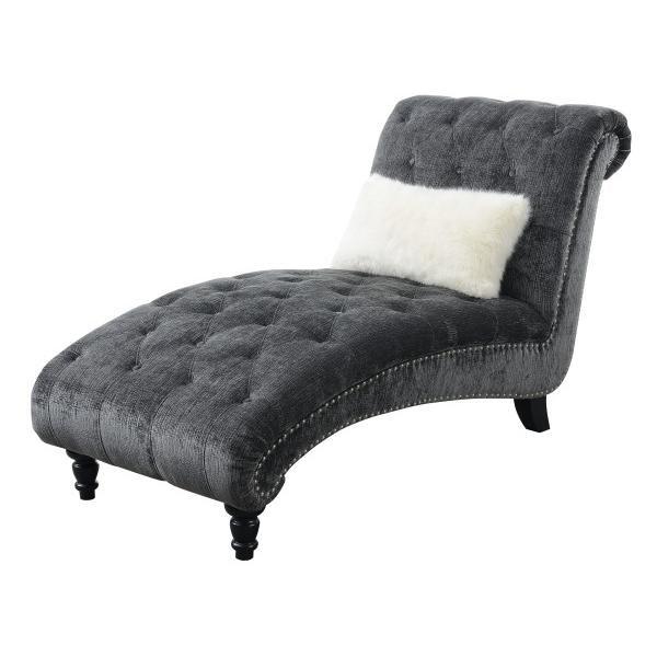 Emerald Home Furnishings Hutton II U3164-07-53 Chaise - Charcoal Gray