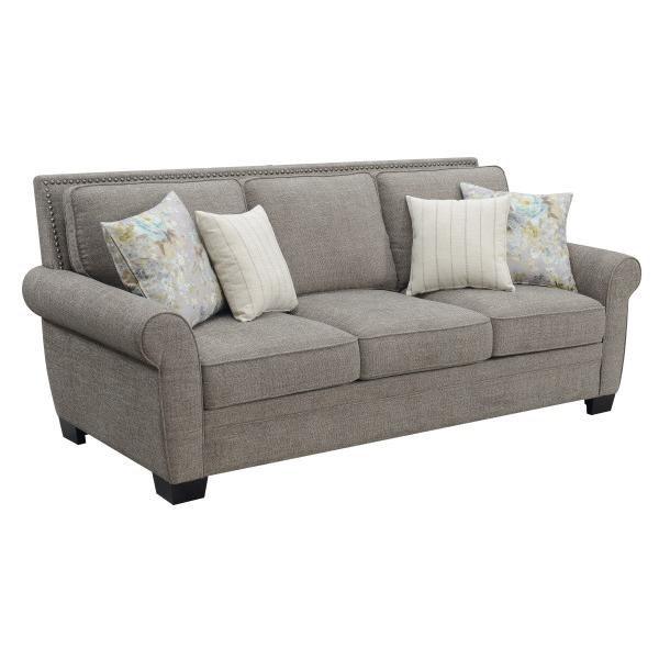 Emerald Home Furnishings Brookmonte U3488-00-05 Sofa With Four Accent Pillows - Brown