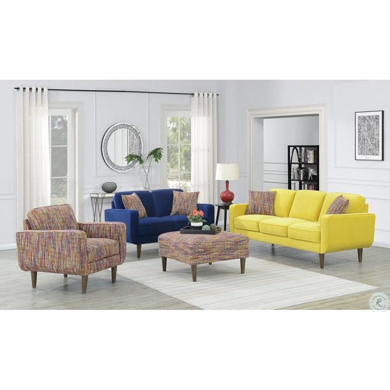 Large Picture of Emerald Home Furnishings Jax U3906-22-02A Ottoman - Fairyland Mardi Gras