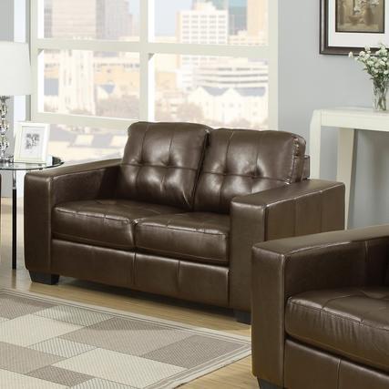 Sedona Stationary Bonded Leather Loveseat (591321) image 1
