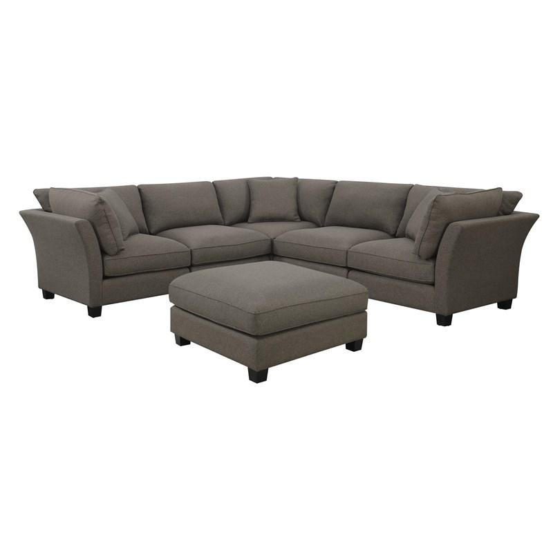 Emerald Home Furnishings Arlington U4172-05-6PCS-K Sectional and Ottoman