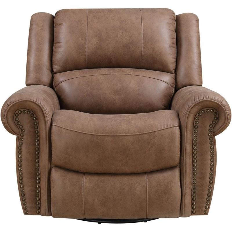 Emerald Home Furnishings Spencer U7122-04-25 Swivel Glider Recliner - Light Brown