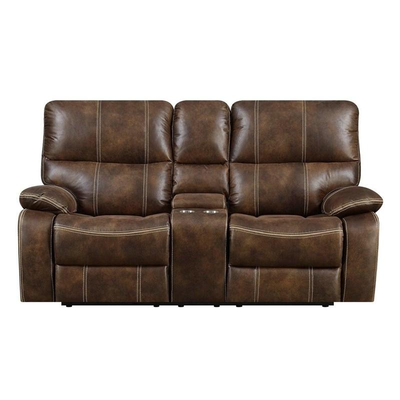 Emerald Home Furnishings Jessie James U7130-21-15 Power Reclining Loveseat with Console