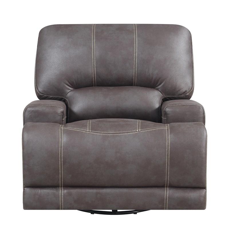 Emerald Home Furnishings Highland U8058-04-05 Swivel Glider Recliner - Brown