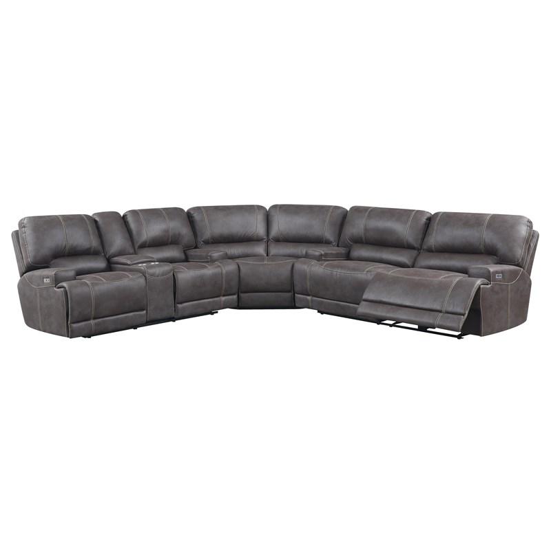 Emerald Home Furnishings Highland U8058-18-21-13-05-K Sectional - Brown