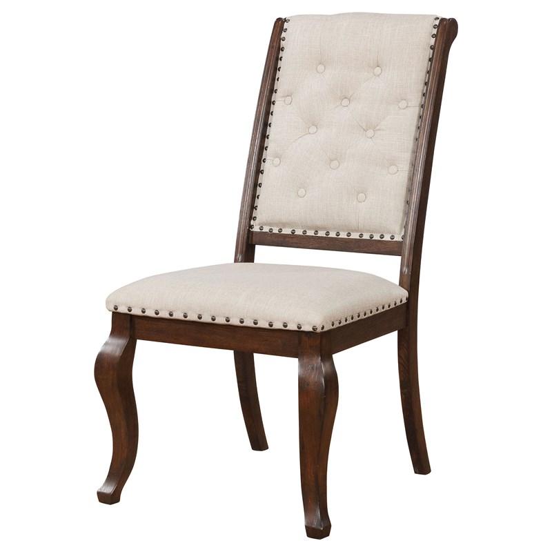 Large Picture of Coaster Furniture Brockway 110312 Upholstered Dining Chair - Barley Java