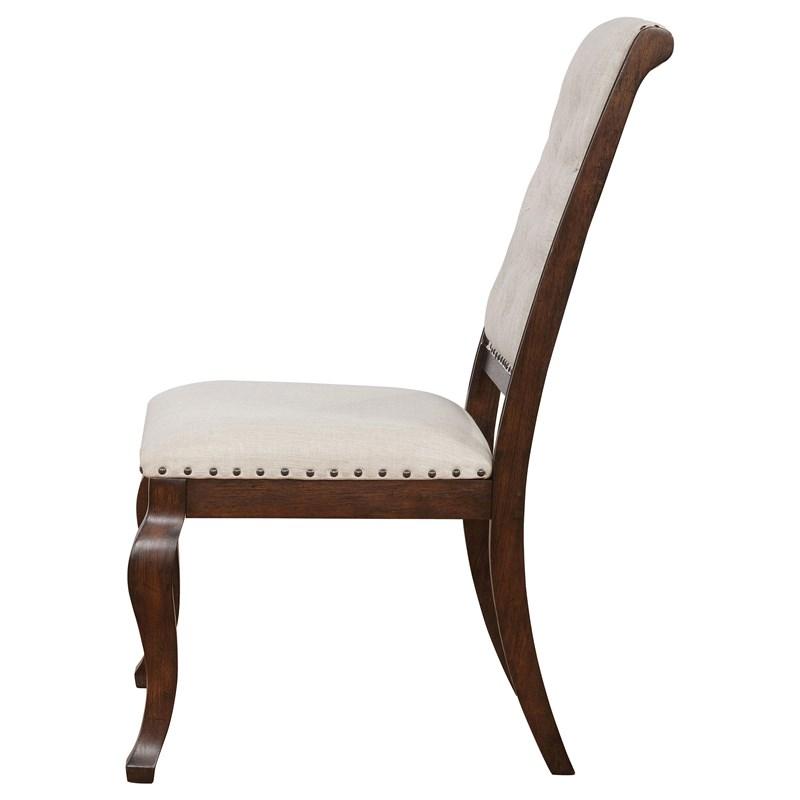 Large Picture of Coaster Furniture Brockway 110312 Upholstered Dining Chair - Barley Java