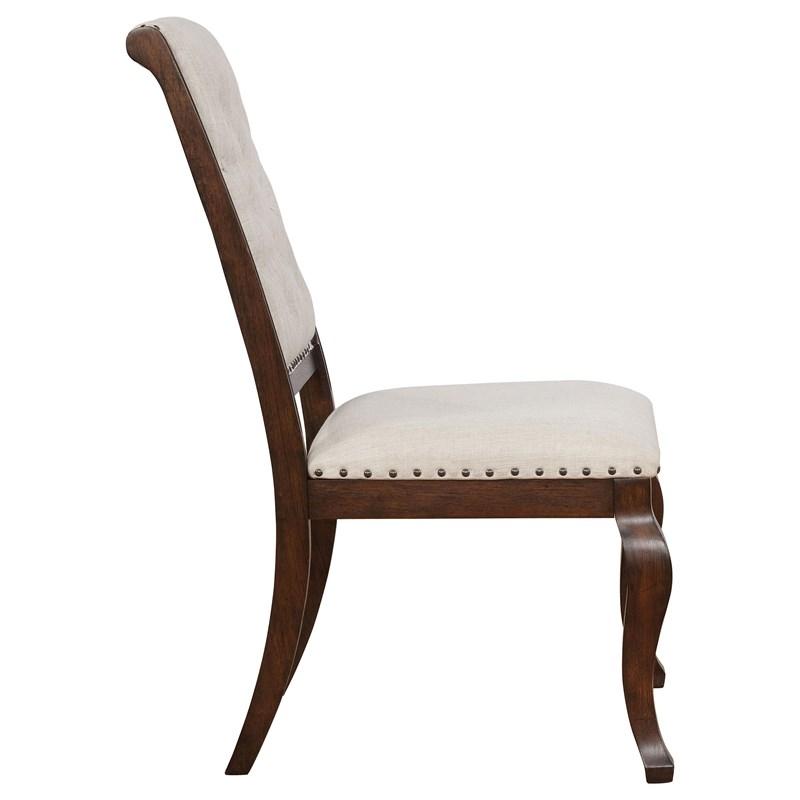 Large Picture of Coaster Furniture Brockway 110312 Upholstered Dining Chair - Barley Java