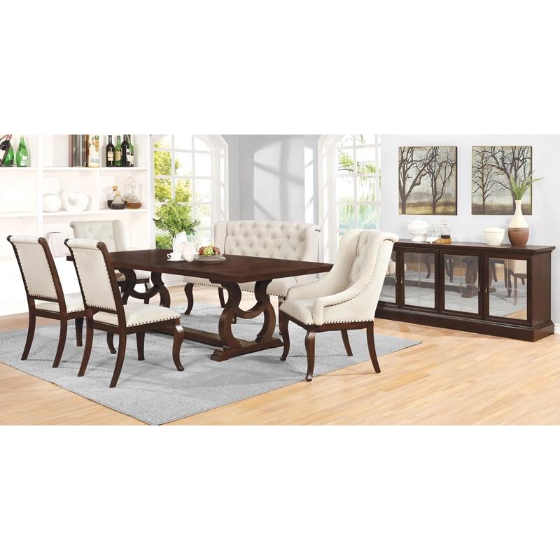 Large Picture of Coaster Furniture Brockway 110315 4-door Dining Sideboard Buffet Cabinet - Antique Java