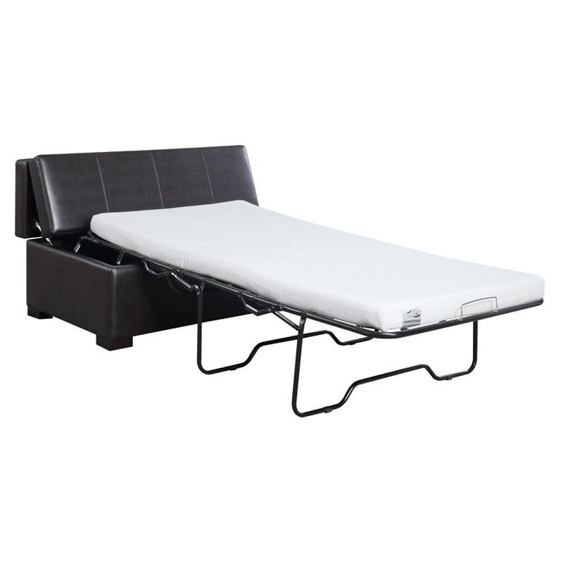 Emerald Home Furnishings Cache II U3242-33-15 Twin Sleeper Ottoman - Chocolate Brown