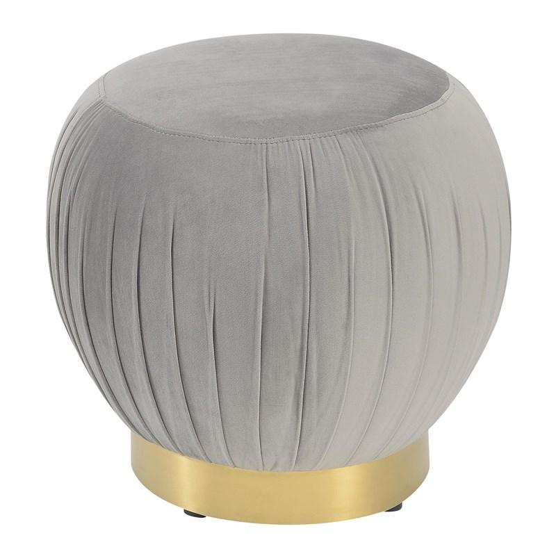 Emerald Home Furnishings Jamison U1108-03RND-03 Round Ottoman - Gray
