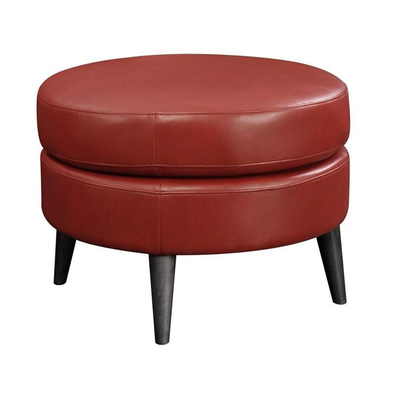 Emerald Home Furnishings Oscar U3218-03-02 Round Otoman - Red