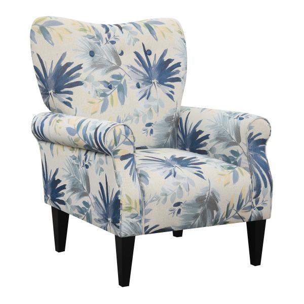Emerald Home Furnishings Lydia U3600-05-54 Accent Chair - Blue Floral